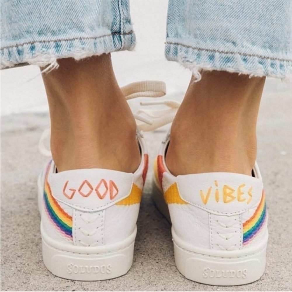 New Soludos The Original Ibiza Rainbow Wave Good Vibes Sneakers — image 6 of 8